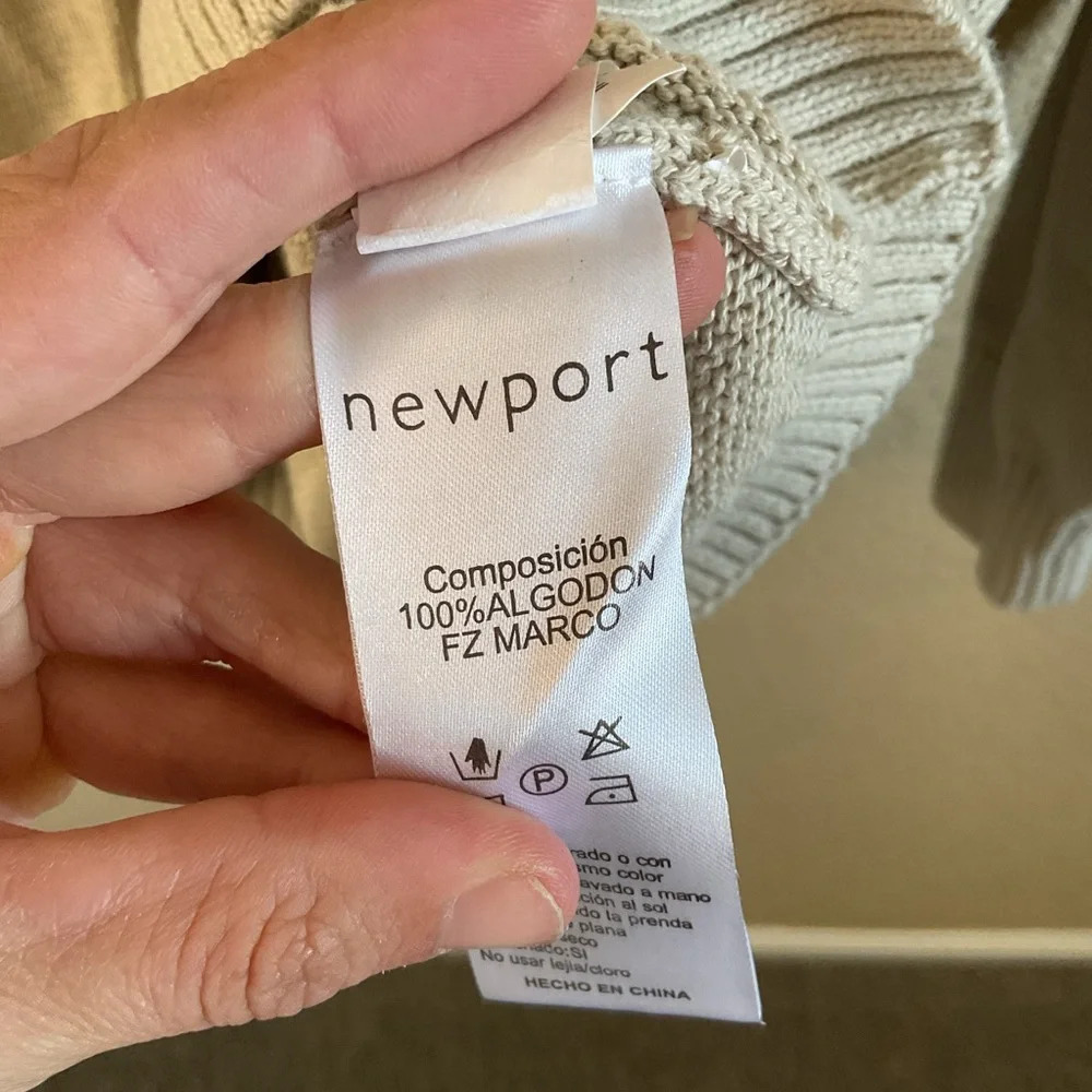 Newport Mens Full Zip Knit Cardigan Mock Neck Sweater Size Large - Picture 7 of 7